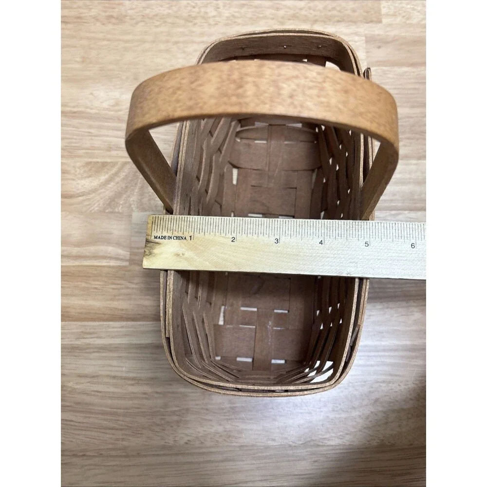 Longaberger 1989 Mother's Day Mini Chore Basket No Liner With Handle Woven